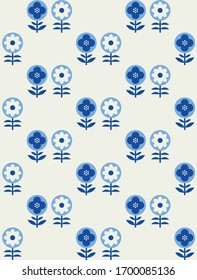 Diseño floral geométrico sin fisuras. Estilo escandinavo. Ilustración vectorial.