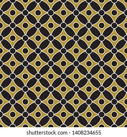 Geometric floral seamless pattern, suitable for printing both for clothing and wallpaper.
