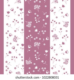 Geometric floral seamless pattern. Trendy design in vintage style. Endless texture for wrapping, textiles, paper, wallpaper, ribbon, tape.