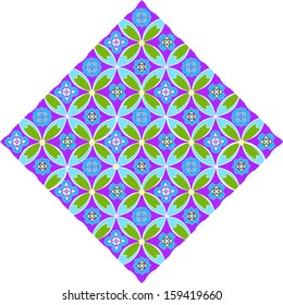 Geometric floral seamless pattern, wallpaper, unusual textile ornate