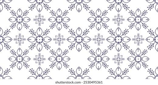Padrões florais geométricos sem costura em estilo mínimo. Elementos gráficos Damask.Vetor 