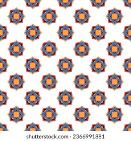 Patrón vectorial sin costuras floral geométrico.