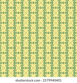 Geometric Floral seamless vector pattern