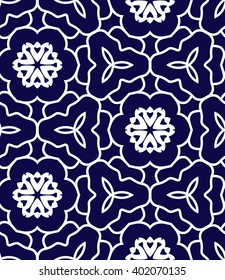 Geometric Floral Seamless Vector Pattern Design. Great for wallpapers, wrapping paper, backgrounds.