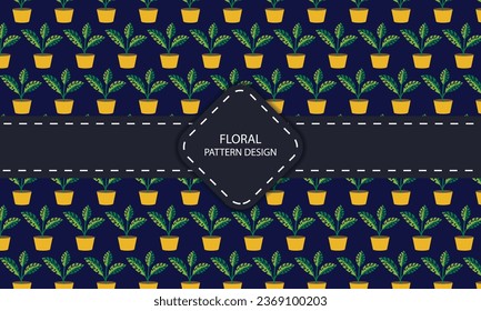 Geometric floral set of seamless patterns vector background