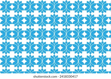 Geometric floral set of seamless patterns design.