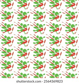Geometric floral set of seamless patterns.