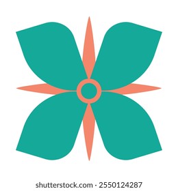 Geometric Floral Shape Vector - 09