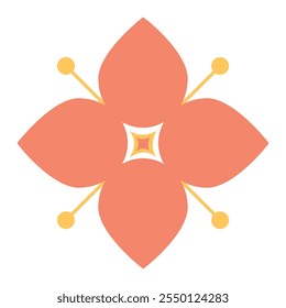 Geometric Floral Shape Vector - 16