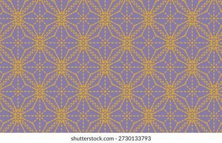 Padrão de ponto floral geométrico roxo claro 