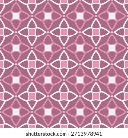 Modelo inconsútil geométrico del estilo floral con color rosado oscuro y claro