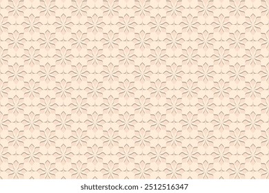 Geometric Floral Tile Pattern Background