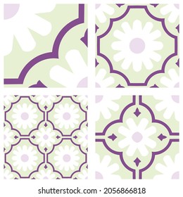 vectores florales geométricos sin soldadura para fondo, textura 