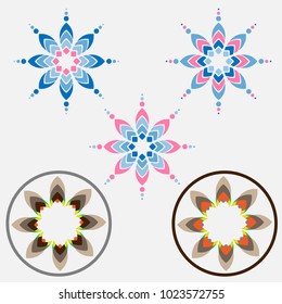 Geometric Flowar Rotate Shape Design