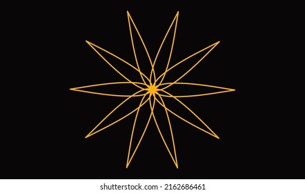 Geometric flower and abstract shape for logo