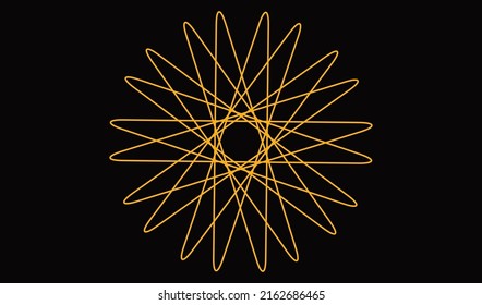 Geometric flower and abstract shape for logo