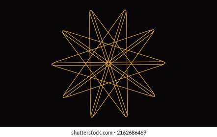 Geometric flower and abstract shape for logo