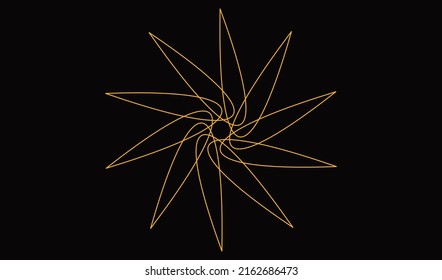 Geometric flower and abstract shape for logo