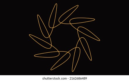 Geometric flower and abstract shape for logo