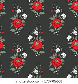 Geometric flower Design pattern on background