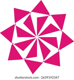Geometric flower design purple color