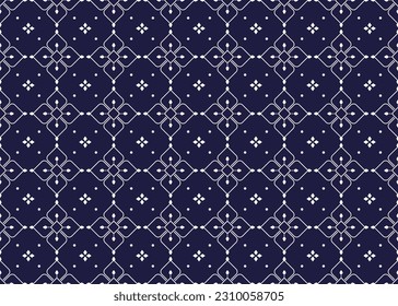 geometric and flower ethnic fabric seamless pattern for cloth carpet wallpaper background wrapping etc.