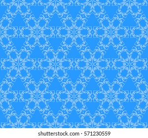 geometric flower. floral seamless patteern. vector illustration. for interior design, invitation, wallpaper, textile. blue color