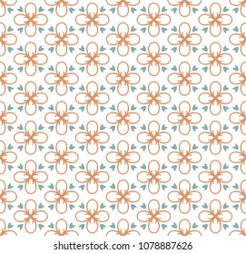 geometric flower floral seamless pattern background