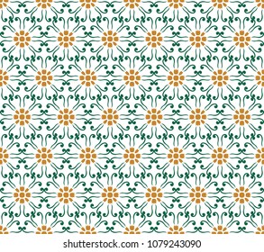 geometric flower floral seamless pattern background