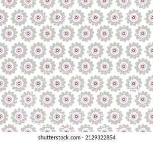flor geométrica floral sin costuras patrón fondo de flor gris, vector abstracto patrón sin fisuras con flores, hojas y remolinos. Impresión de color arcoiris.patrón de flor texturizado de linen