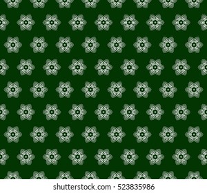 geometric flower. floral seamless pattern. vector illustration. for interior design, invitation, wallpaper, textile. green color
