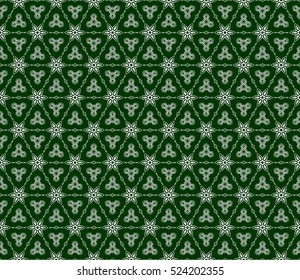 geometric flower. floral seamless pattern. vector illustration. for interior design, invitation, wallpaper, textile. green color