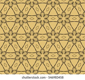 geometric flower. floral seamless pattern. vector illustration. for interior design, invitation, wallpaper, textile