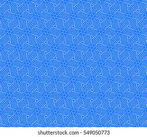 geometric flower. floral seamless pattern. vector illustration. for interior design, invitation, wallpaper, textile. blue color