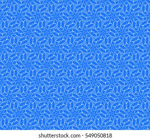 geometric flower. floral seamless pattern. vector illustration. for interior design, invitation, wallpaper, textile. blue color