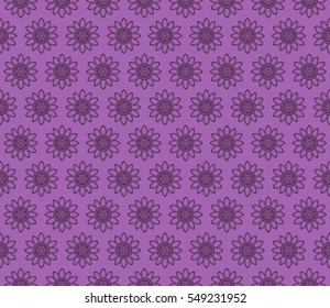 geometric flower. floral seamless pattern. vector illustration. for interior design, invitation, wallpaper, textile. purple color