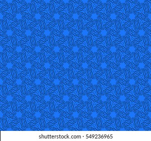 geometric flower. floral seamless pattern. vector illustration. for interior design, invitation, wallpaper, textile. blue, black color