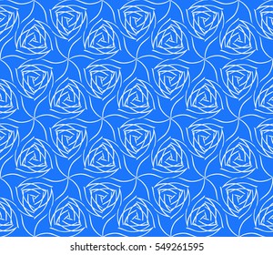 geometric flower. floral seamless pattern. vector illustration. for interior design, invitation, wallpaper, textile. blue color