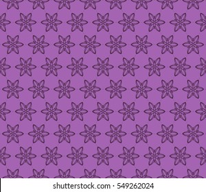 geometric flower. floral seamless pattern. vector illustration. for interior design, invitation, wallpaper, textile. purple color