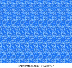geometric flower. floral seamless pattern. vector illustration. for interior design, invitation, wallpaper, textile. blue color