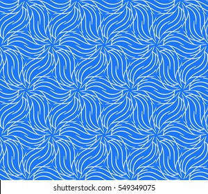 geometric flower. floral seamless pattern. vector illustration. for interior design, invitation, wallpaper, textile. blue color