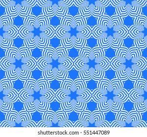 geometric flower. floral seamless pattern. vector illustration. for interior design, invitation, wallpaper, textile. blue color