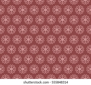 geometric flower. floral seamless pattern. vector illustration. for interior design, invitation, wallpaper, textile. beige color