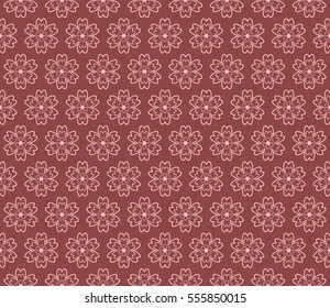 geometric flower. floral seamless pattern. vector illustration. for interior design, invitation, wallpaper, textile. beige color