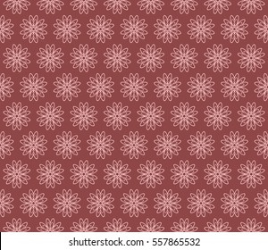 geometric flower. floral seamless pattern. vector illustration. for interior design, invitation, wallpaper, textile. beige color