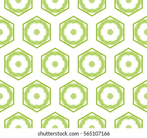 geometric flower. floral seamless pattern. vector illustration. for interior design, invitation, wallpaper, textile.