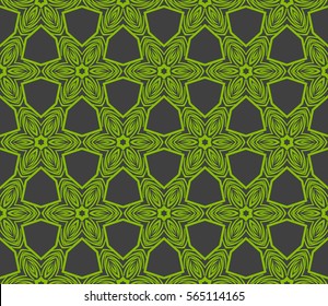 geometric flower. floral seamless pattern. vector illustration. for interior design, invitation, wallpaper, textile.