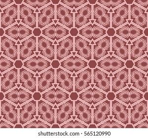 geometric flower. floral seamless pattern. vector illustration. for interior design, invitation, wallpaper, textile.