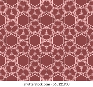 geometric flower. floral seamless pattern. vector illustration. for interior design, invitation, wallpaper, textile.