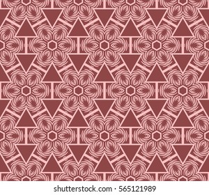 geometric flower. floral seamless pattern. vector illustration. for interior design, invitation, wallpaper, textile.
